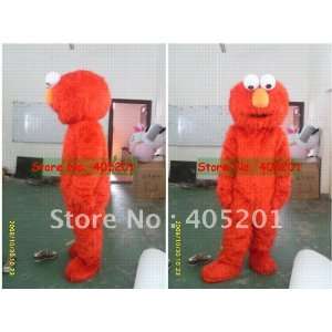   fur elmo costume sesame street cartoon mascot costume: Toys & Games