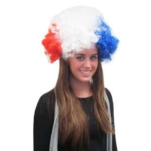  Red White and Blue Afro Wig