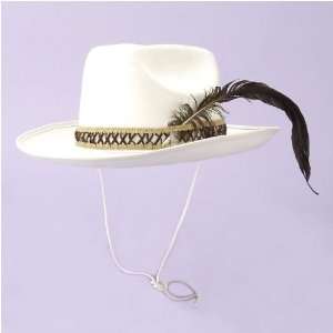   20770 White Flocked Cowboy Hat Size Standard One Size