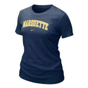   Marquette Golden Eagles Womens Nike Navy New Arch T Shirt: Sports
