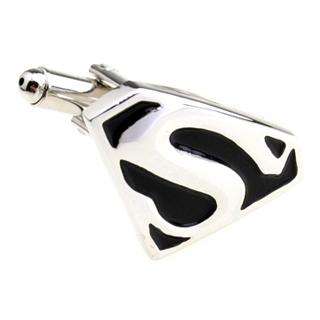   Mens Black and White Superman Logo Cufflinks Cuff Links CL032  
