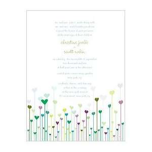  Whimsical Wedding Invitations   Valentines Day   4 Color 