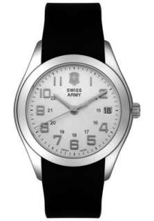 Gents Swiss Army Victorinox Rubber Silver Watch 24660  