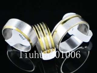 wholesale 50 golden plated stainless steel 8 style ring  