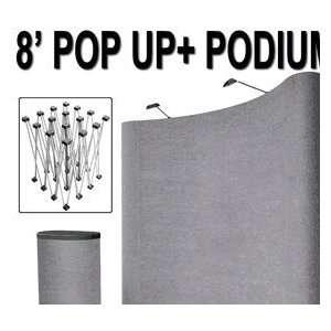   Show Booth Pop up Display Stand Grey with Podium 