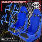   TYPE 2 BLUE RACING BUCKET SEATS W/4 POINT HARNESS BLUE SEAT BELTS