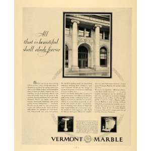  1930 Ad Vermont Marble Public Ledger Philadelphia 