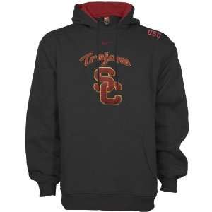  Nike USC Trojans Black Bump & Run Hoody Sweatshirt: Sports 