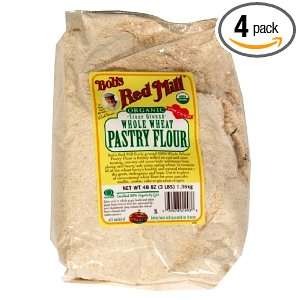 Bobs Red Mill Flour, Whole Wheat, Pasty, 48 Ounce (Pack of 4)  