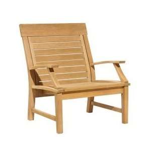    Sutton Arm Chair, Natural Shorea Wood Finish Home & Garden