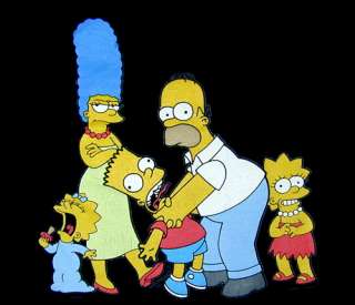 THE SIMPSONS SWEATSHIRT Hooded Bart Homer Simpson Shirt Fox TV Cartoon 