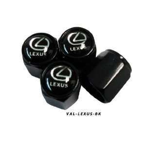 AGT Aluminum Black Valve Caps Tire Cap Stem for Lexus Wheels (Pack of 