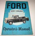 1957 FORD TRUCK Original OEM Owners Operators Manual 57 Ford Pick Up