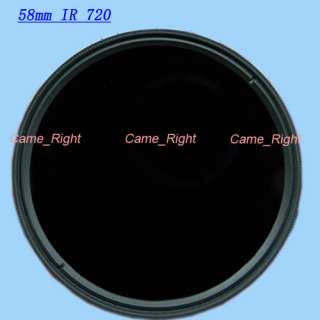 58mm IR Infrared 720nm Standard Filter For Hoya R72 SLR  