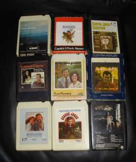 LOT OF 9 RARE VINTAGE COUNTRY MUSIC 8 TRACKS TAPES  