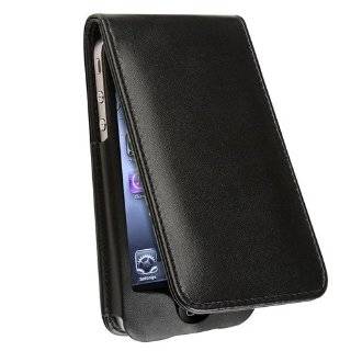 BLACK LEATHER FLIP CASE POUCH COVER Compatible With iPhone® 4 4G 4TH 