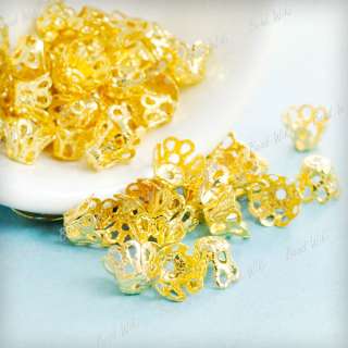   Gold Flower Iron Bead End Cap Findings Wholesale Lots 4.5x6.5mm BC0022