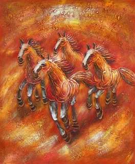Oil Painting   Hand painted, Canvas Art  Wild Horses II  