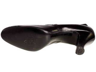 Vintage Black Mary Jane Style Heels Patent Leather Shoes 1920 NIB EU36 