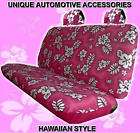 PINK HIBISCUS HAWAIIAN BACK BENCH SEAT COVER
