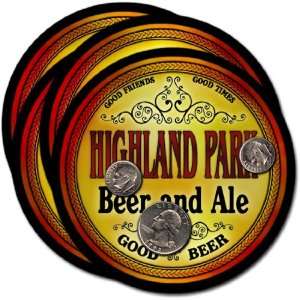 Highland Park, IL Beer & Ale Coasters   4pk