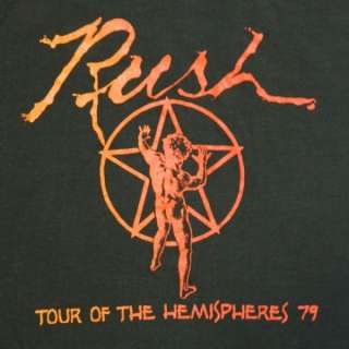 1979 RUSH VTG TOUR OF THE HEMISPHERES T SHIRT 70s OG!  
