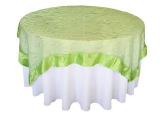 pc 85x85 Embroidered Sheer Organza Table OVERLAY Wedding Party 