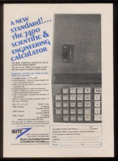 1972 MITS 7400 calculator photo print ad  