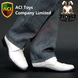 ACI 1/6 Dress Shoes#744 White Leather like Bruce Lee AT013F  