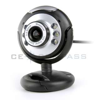USB 16.0M 6 LED Webcam Web Cam Camera For PC Computer  