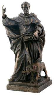 ST DOMINIC Catholic Saint Santo Domingo Statue Bronze  