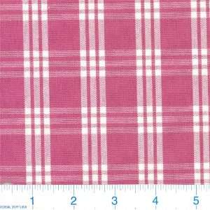  58 Wide Cranston Plaid Pink Fabric By The Yard: Arts 