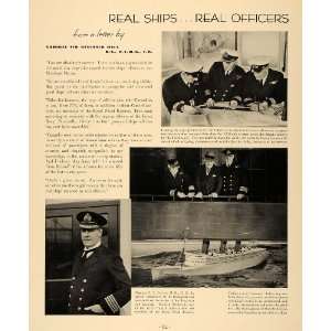  1933 Ad Cunard Line Ships Aquitania Crew E. T. Britten 