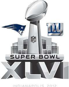 Super Bowl XLVI New England Patriots and New York Giants Iron on 