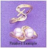 8mm Pearl Sterling Ring Setting Size 7 (809)  