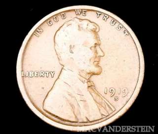1919 S LINCOLN WHEAT  SCARCE  BETTER DATE  #iS421  