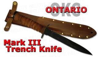   Company Mark III M3 Trench Knife w/ Leather Sheath 8155 **NEW**  