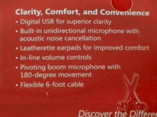 NIB Microsoft LifeChat LX 3000 USB Headset Mic Noise canceling JUG 