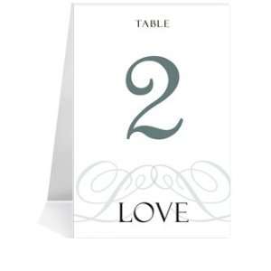  Wedding Table Number Cards   Monogram Five Points #1 Thru 