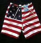OLD NAVY AMERICAN FLAG USA BOARD SHORTS SWIM TRUNKS USA RED WHITE BLUE 