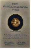 54 1979 $100 PROOF GOLD COIN OF BELIZE 1st DAY COVER** 