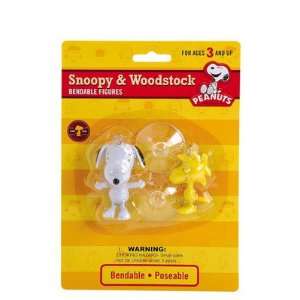   Classic) & Woodstock Bendable Figures with Suction Hooks: Toys & Games