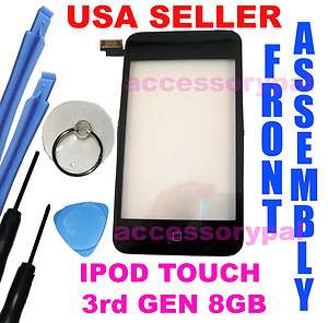 IPOD TOUCH 3rd GEN 8GB DIGITIZER SCREEN+ FRAME ASSEMBLY  