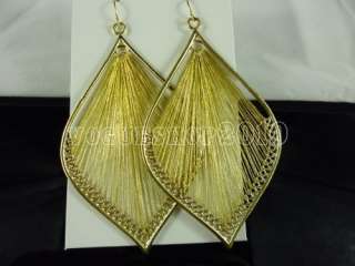 Leaf Handmade Thread Earring Many Colors Available 3.8inch  