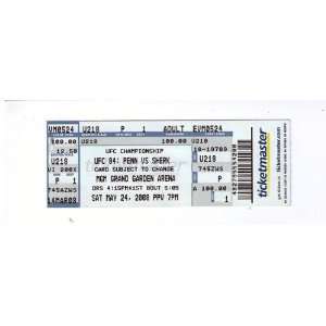  UFC 84 ULTIMATE FIGHTING CHAMPIONSHIPS TICKET, 5/24/08 MGM 