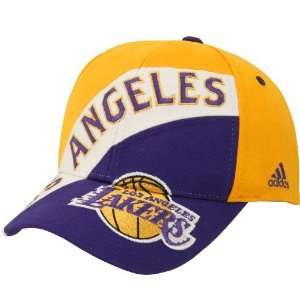 adidas Los Angeles Lakers Youth Colorblock Hat:  Sports 