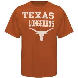    Texas Longhorns Burnt Orange Stacked T shirt: Sports & Outdoors