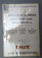 Schaublin Service Instructions for SV 102 80  
