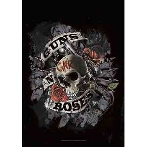  Guns and Roses   Skull Textile Fabric Poster: Home 