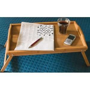   International Bamboo Bed Tray with Folding Legs, Brown: Home & Kitchen